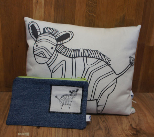 Zebra Kissen / handmade zebra cushion