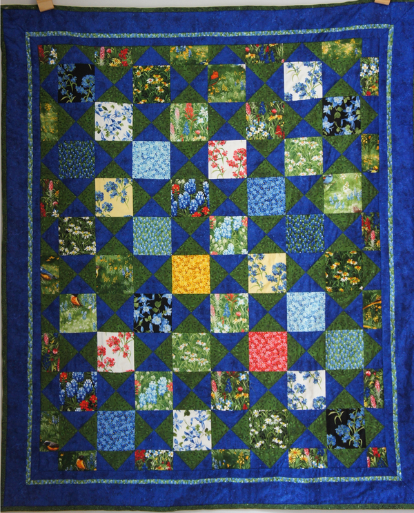 Garten-Quilt mit Vierecken