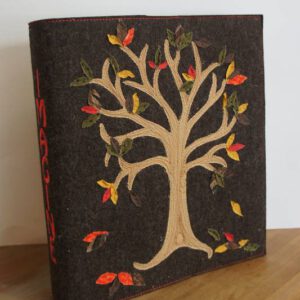 Besticke Ordnerhülle Herbst | embroidered binder cover