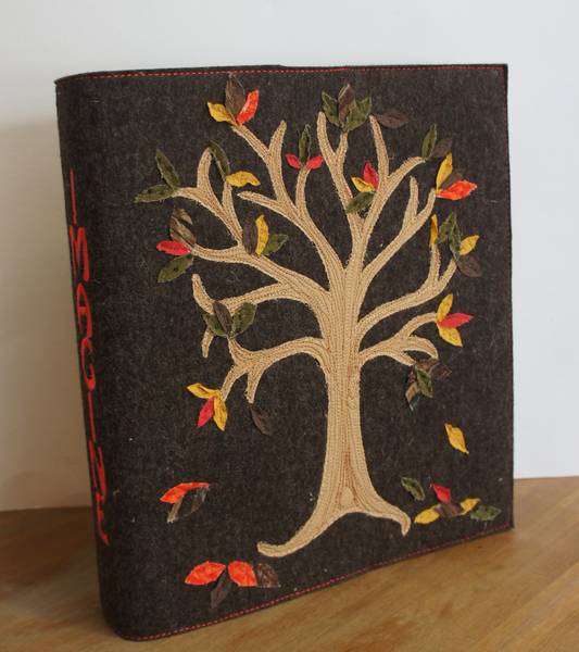 Besticke Ordnerhülle Herbst | embroidered binder cover