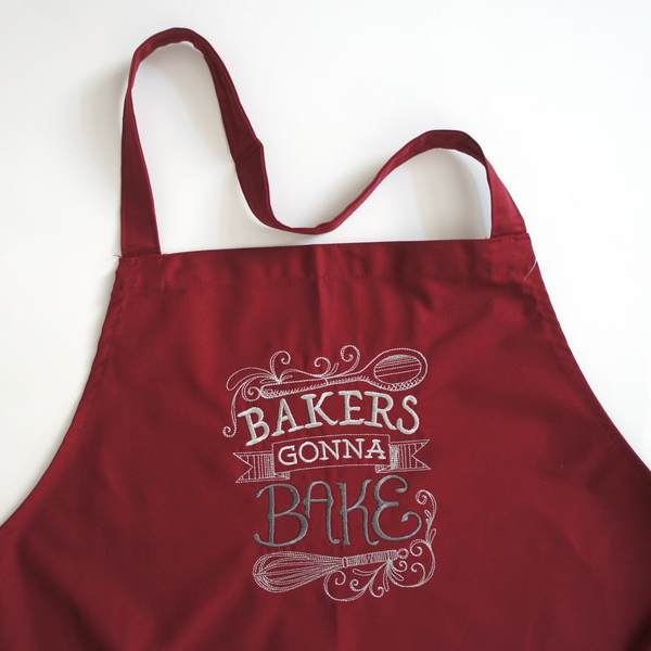 bestickte Schürze - Baker's gonna Bake