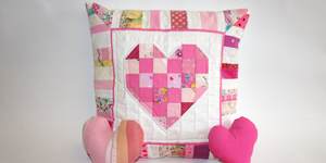 Herz Kissen aus Patchwork