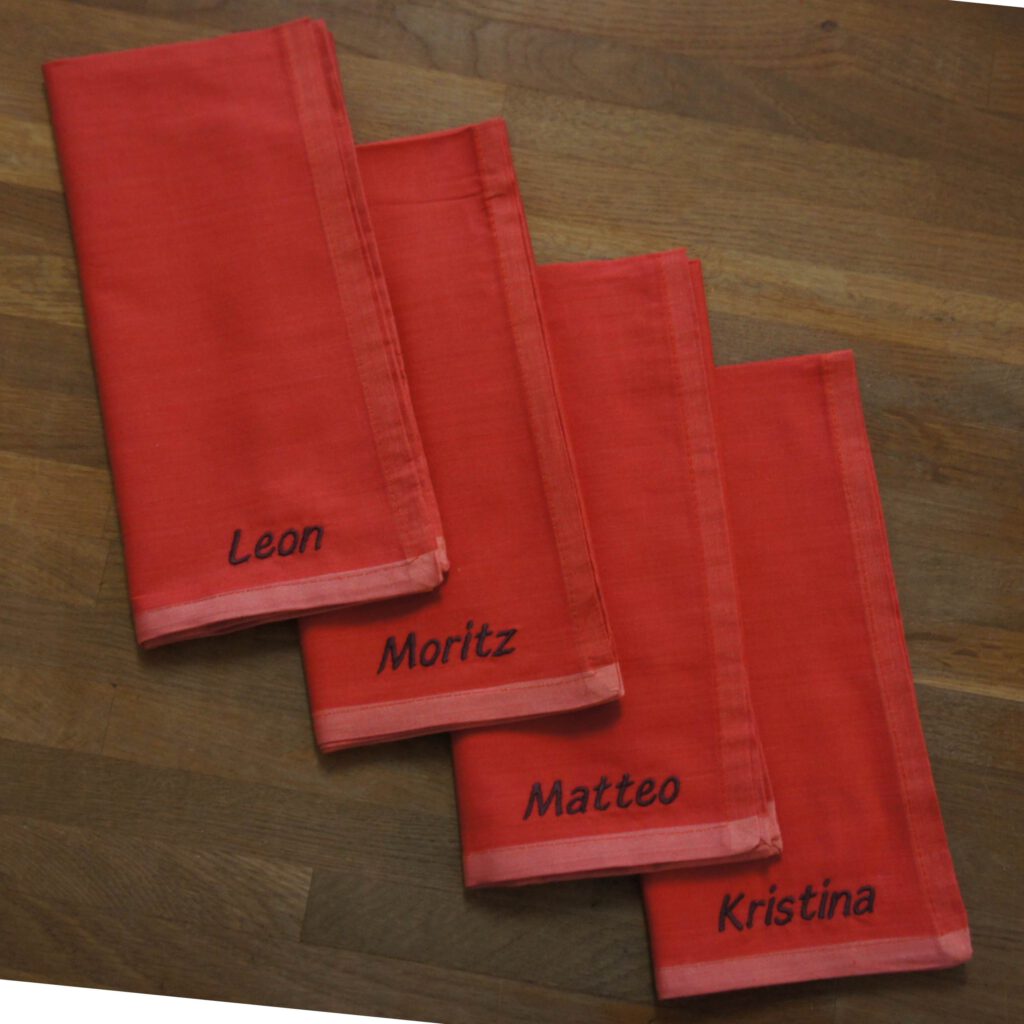personalisierte Servietten für Weihnachten