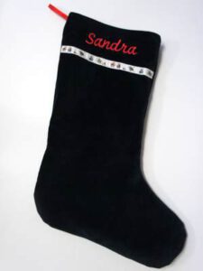 Weihnachtsstrumpf - personalisiert mit Stickerei