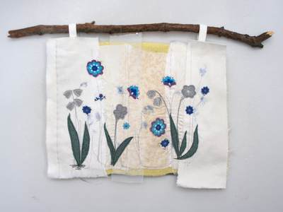 Textiles Wand-Deko Blumenwiese