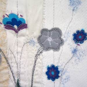 Detailansicht - Blumenwiese Textilbild