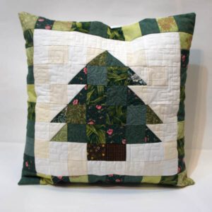 Patchwork Tannenbaum als Kissen oder Wandbehang