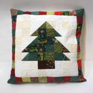 Patchwork-Kissen oder Wandbehang - Tannenbaum