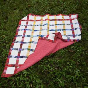 Patchworkdecke aus Stoffresten