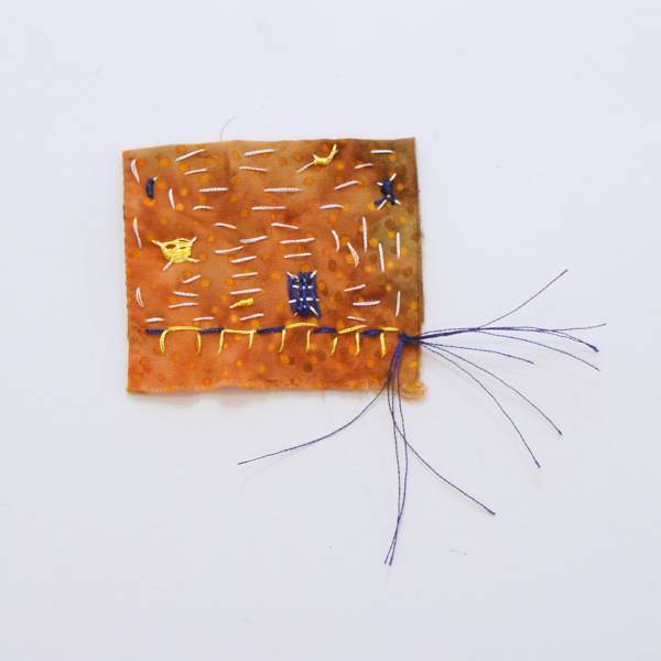 Slow Stitch Brosche nähen Slow Stitch Brosche machen