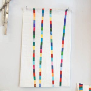 Rainbow Stripe Patchworkdecke