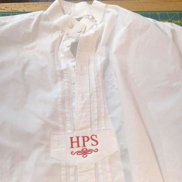 Trachtenhemd mit Stickerei - Monogramm