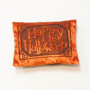 Happy Halloween Mini-Kissen in orange und schwarz