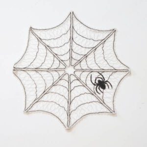 Halloween Tischdeckchen - Spinnennetz mit Spinne
