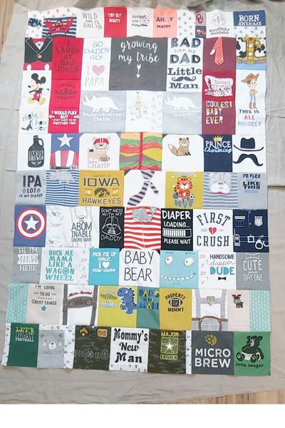 Erinnerungsquilt aus Onesies