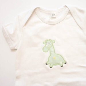 Baby-Body bestickt mit Giraffe