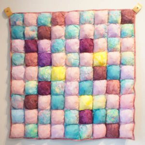 Puff Quilt in pastel colors