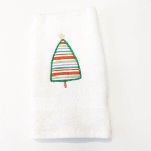 Gästehandtuch - Weihnachtsbaum gestreift