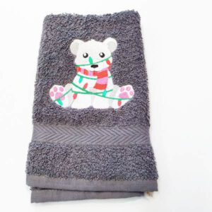 Gästehandtuch Eisbär mit Lichterkette