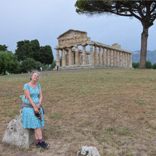 Claudia Ziersch bei Paestum, Italien