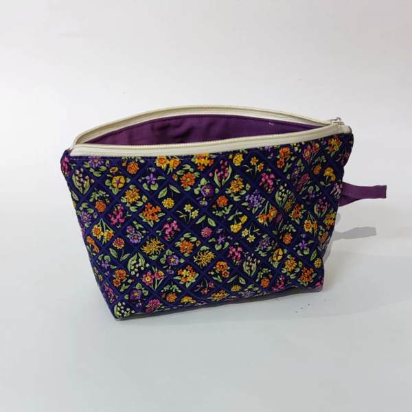 Kosmetiktasche Blumen aus Baumwollstoffen