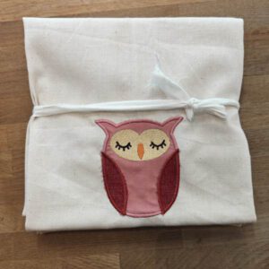 Eule Geschenkset mit Geschirrtuch und 2 Topflappen