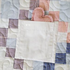 Detail - Tasche auf dem Irish Chain Quilt