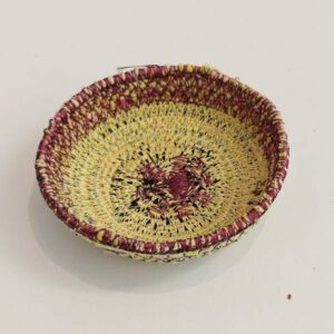 gelbe Ringschale aus Stoffresten